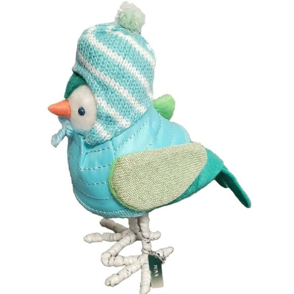 2018 Christmas Blue Bird NIEVA Featherly Friends Winter Spritz Figure Holiday - Picture 3 of 9